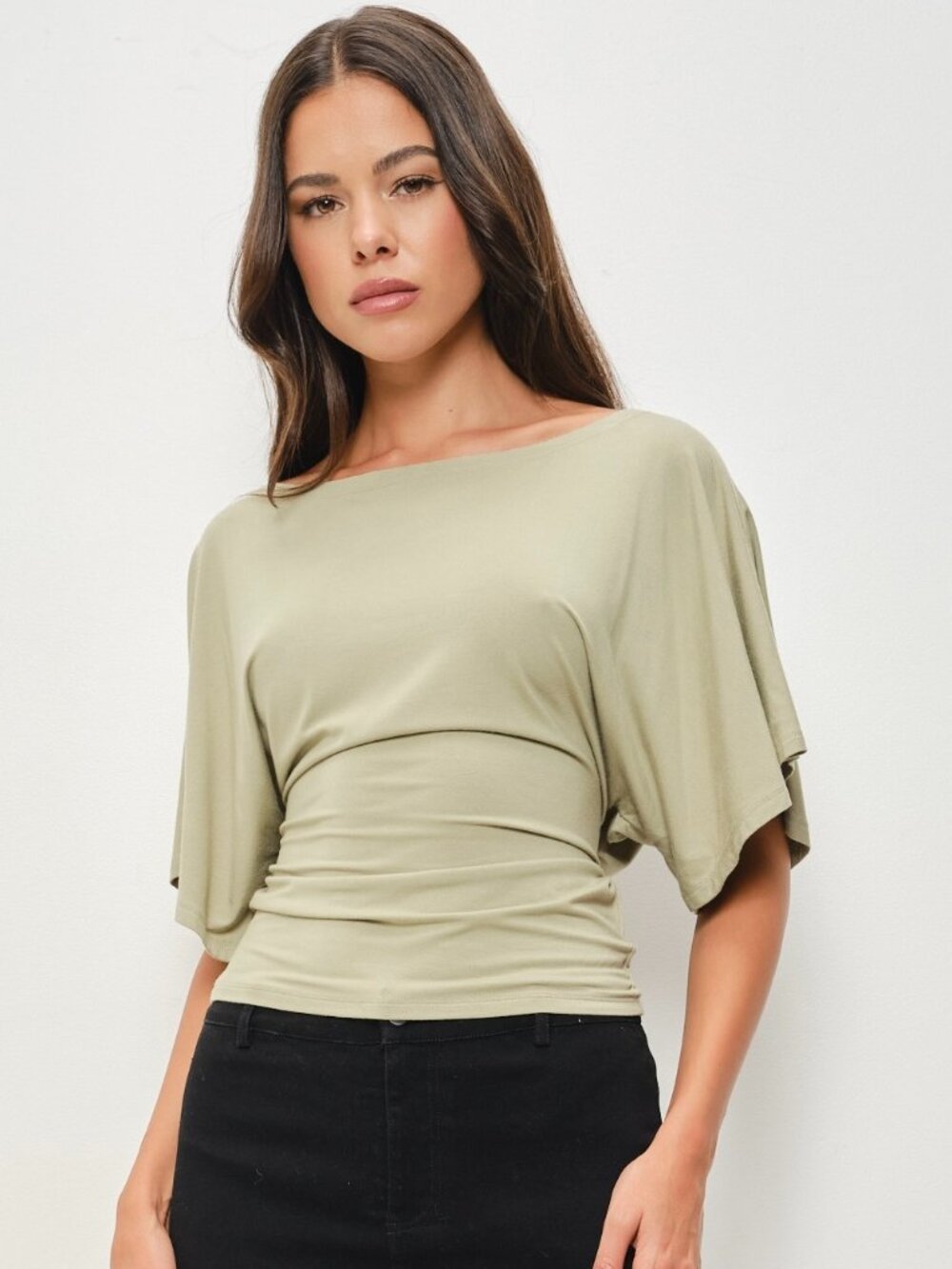COMING SOON GO WITH THE FLOW GREEN TOP